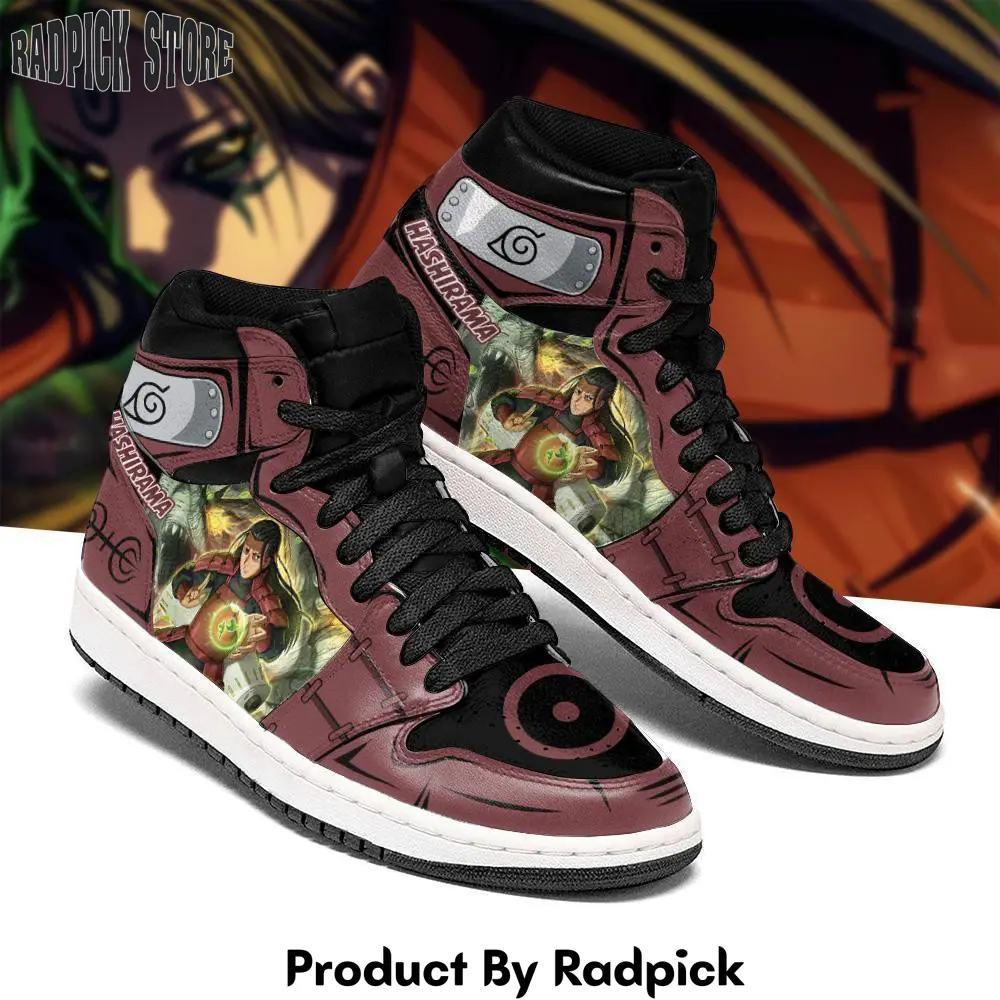 Hashirama senju air jordan high top sneakers anime jutsu mn21  rp0246139